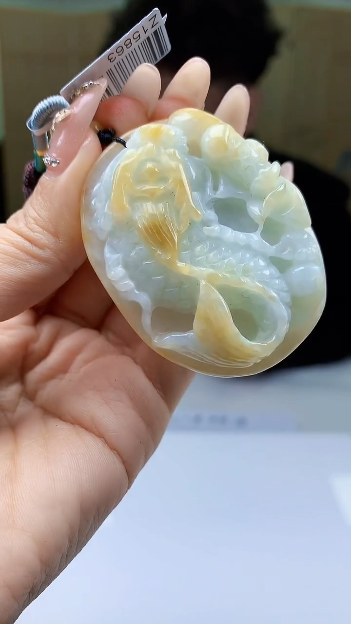 【闪购商品】定制翡翠未镶嵌4688ty-毛货挂件127