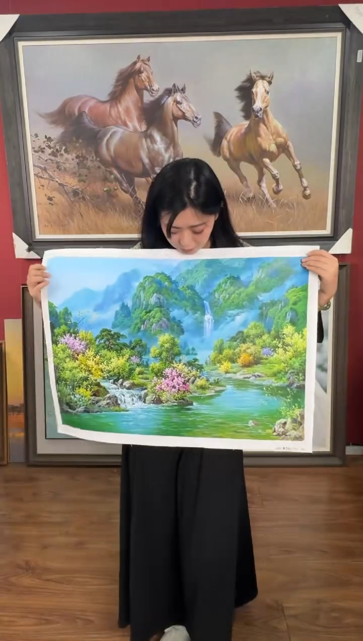 油画【76号】约50*70cm丨朝鲜原创纯手绘孤品油画丨顺丰包邮 