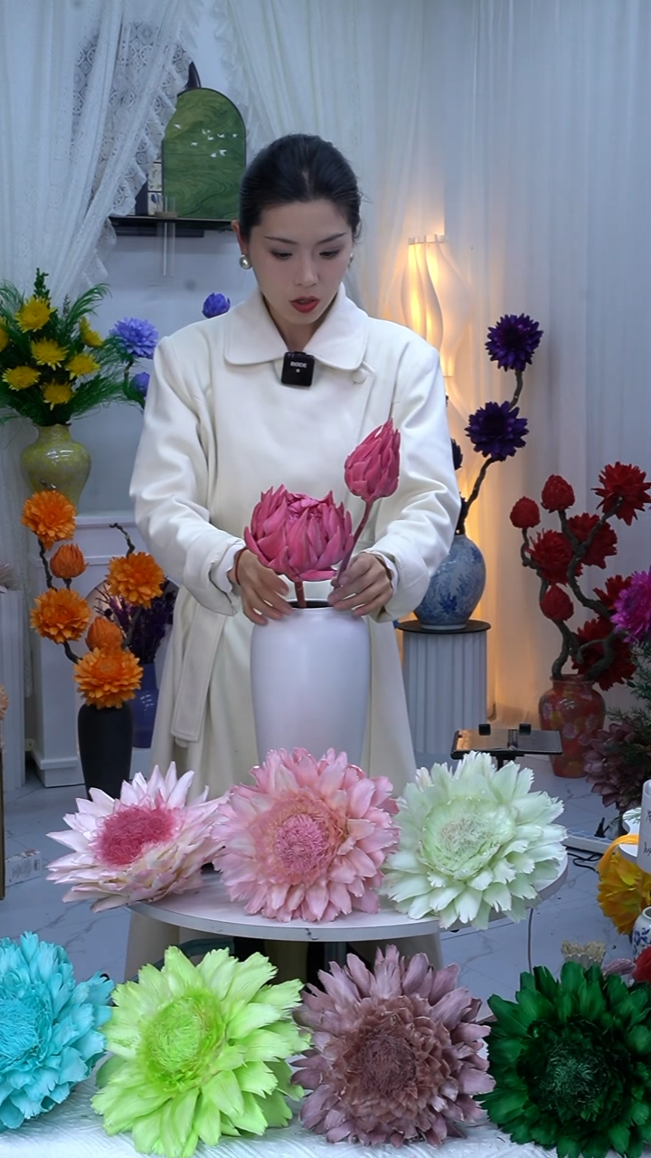 永生洋蓟裸粉2头【微瑕】8982