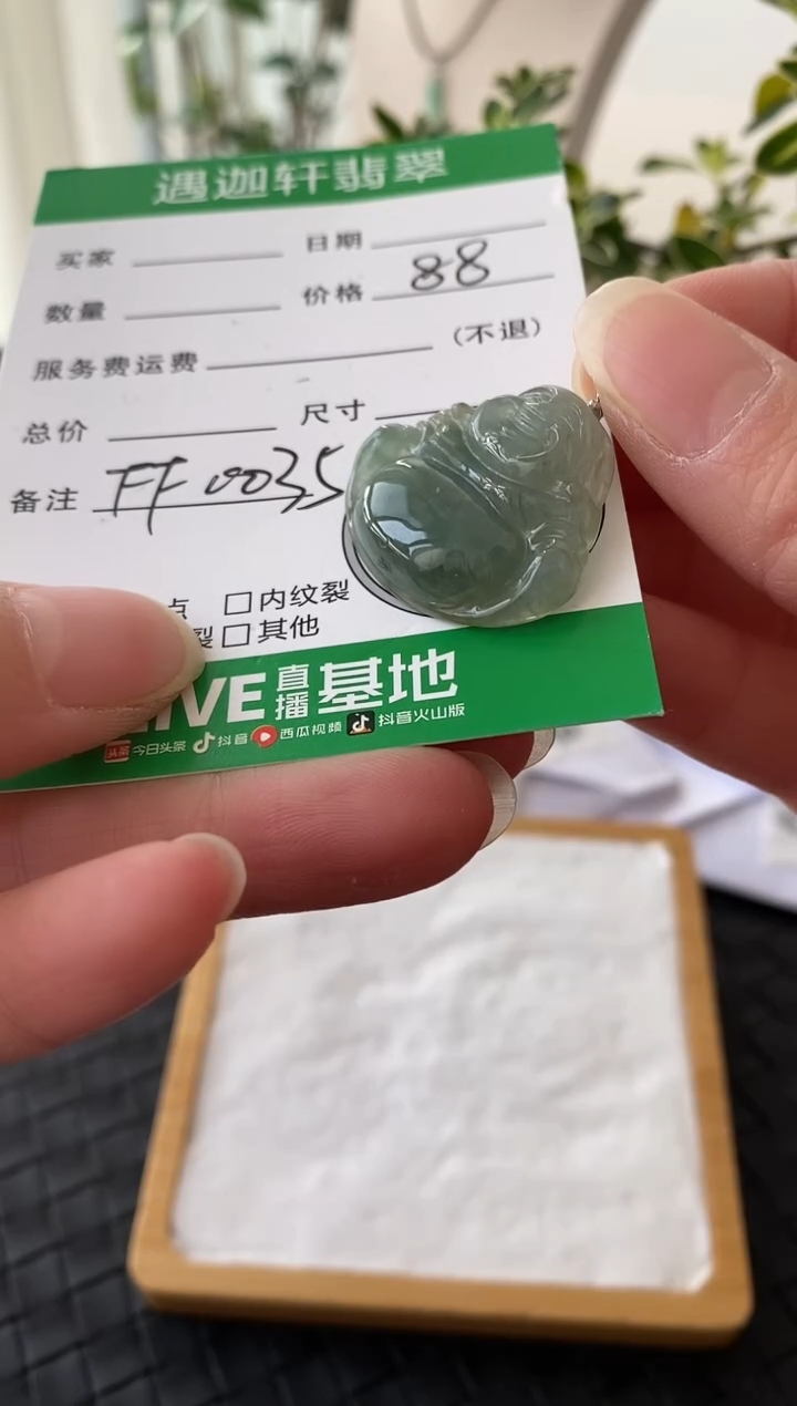 颈饰银S925镶嵌翡翠FF0035