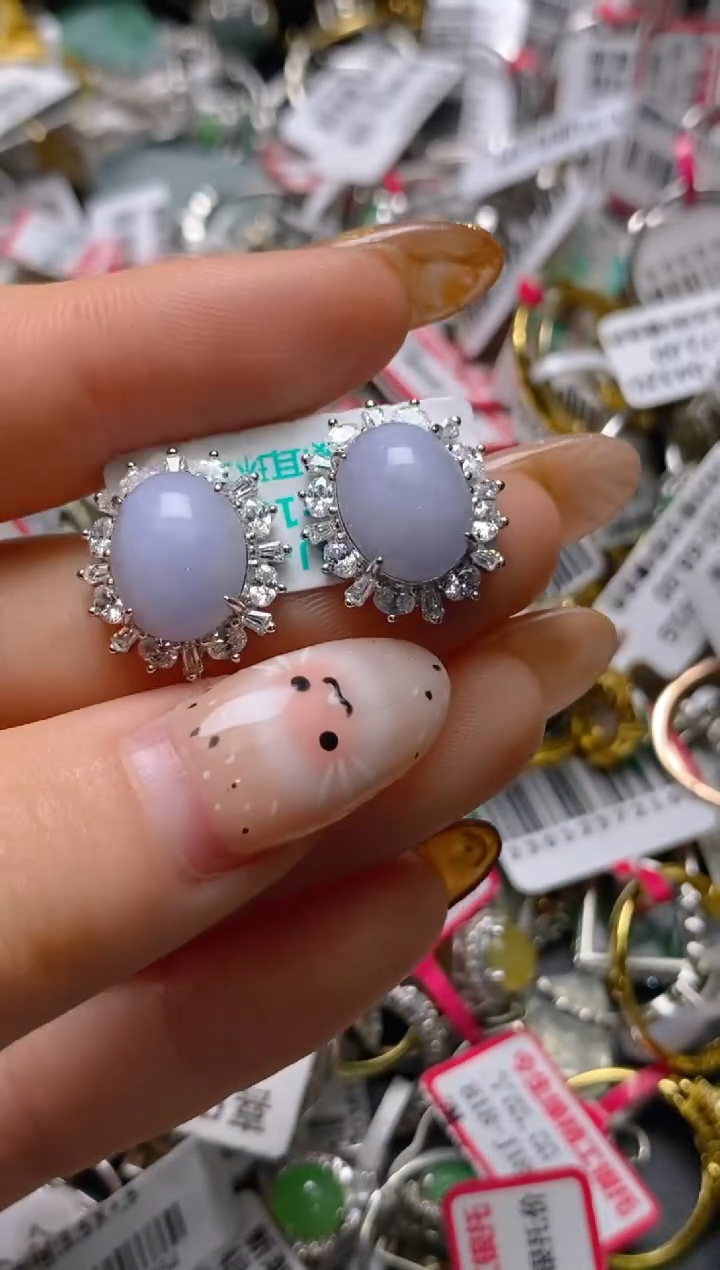 银S925镶嵌戒指翡翠百内无证书