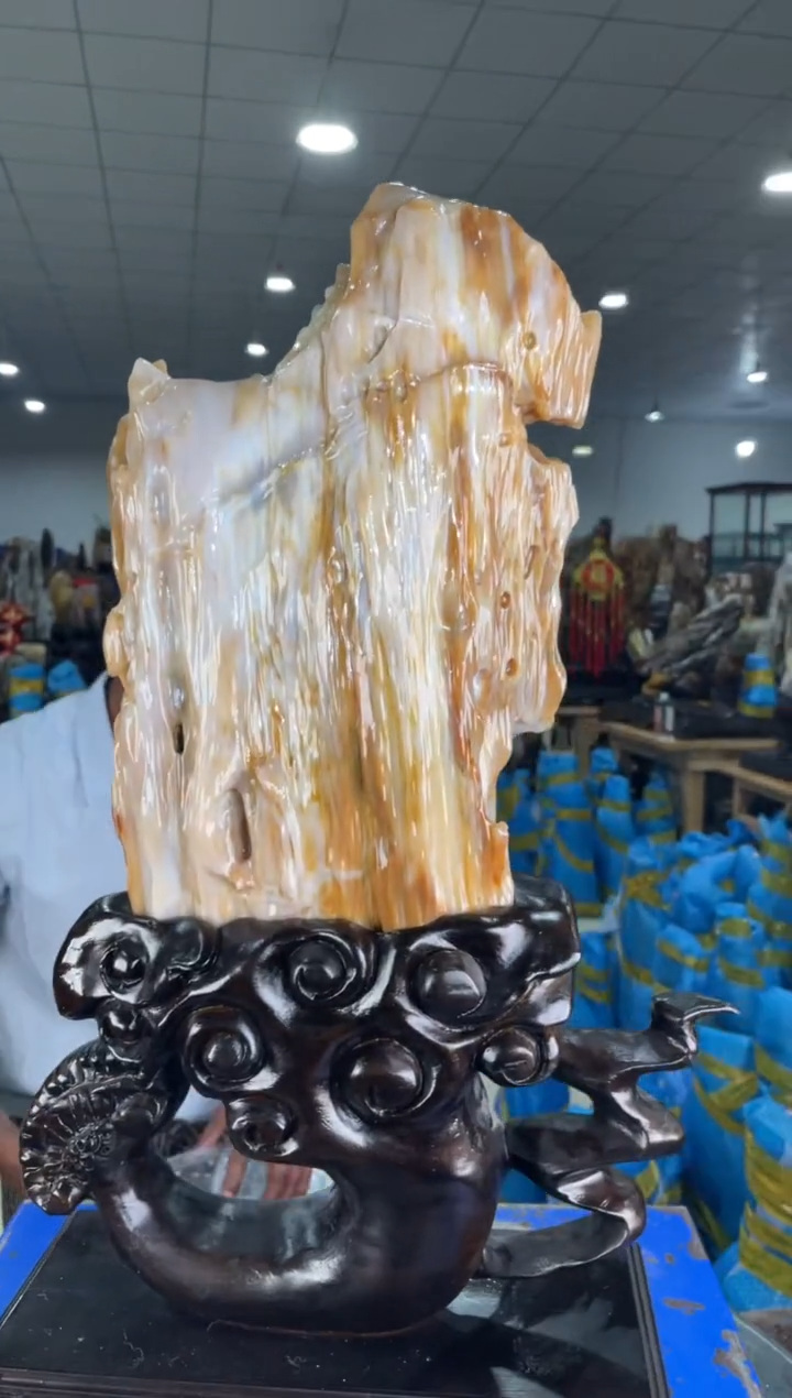 【闪购商品】硅化玉摆件未镶嵌21