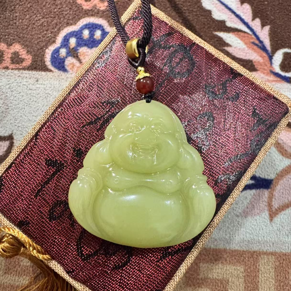 精美大肚佛公精工雕刻吊坠-