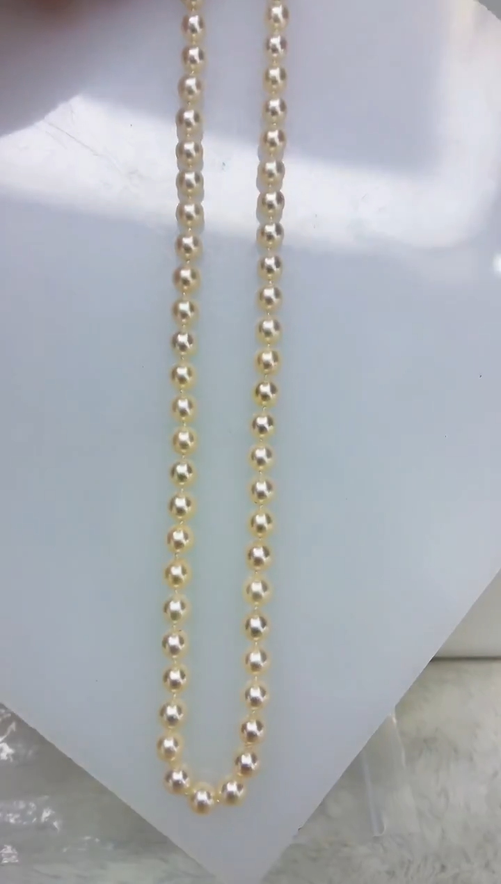 未镶嵌DA海水珍珠羽皇金串链6-7 y758