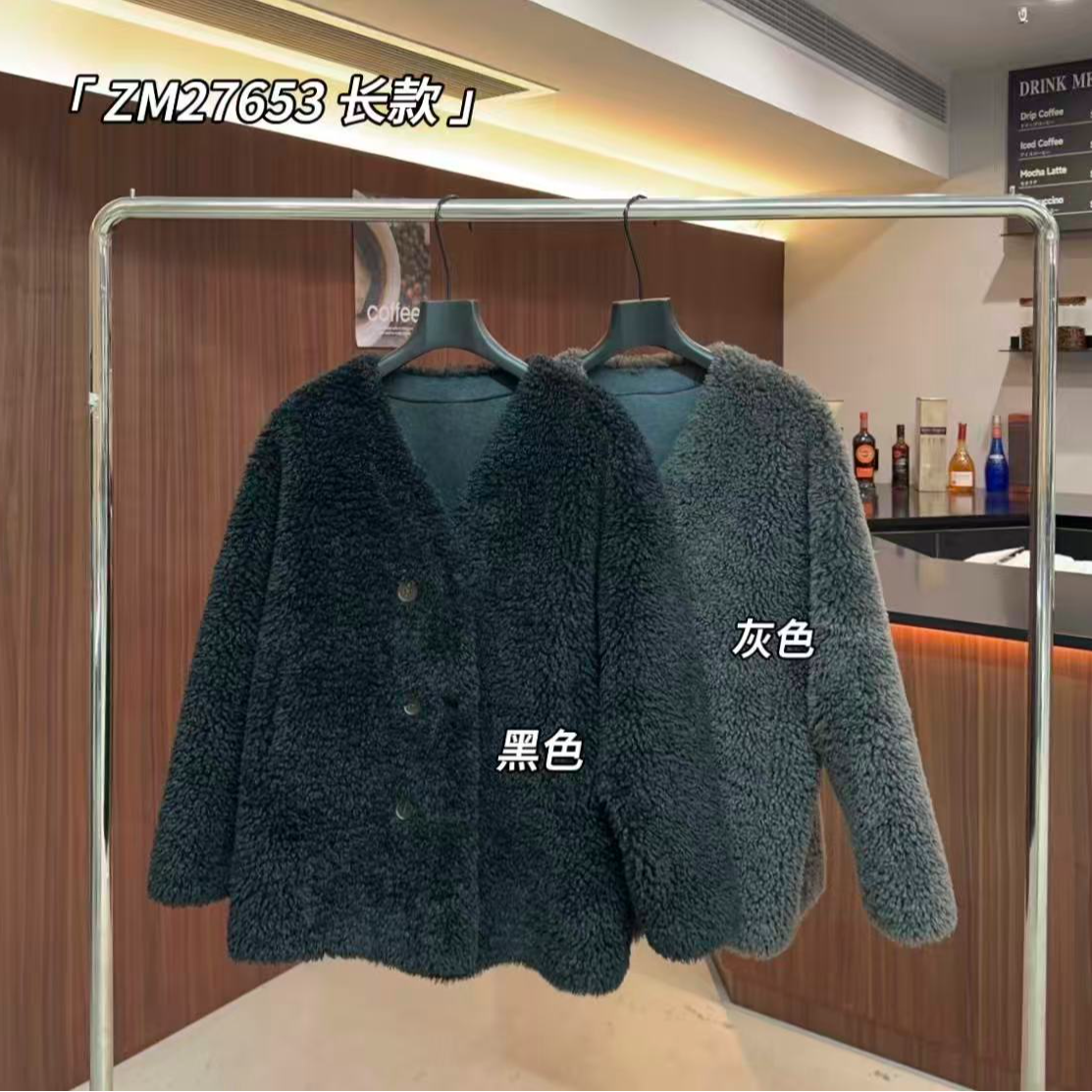 鑫燃Kiki 高级设计感保暖百搭羊羔毛长款外套 ZM27653 ZM