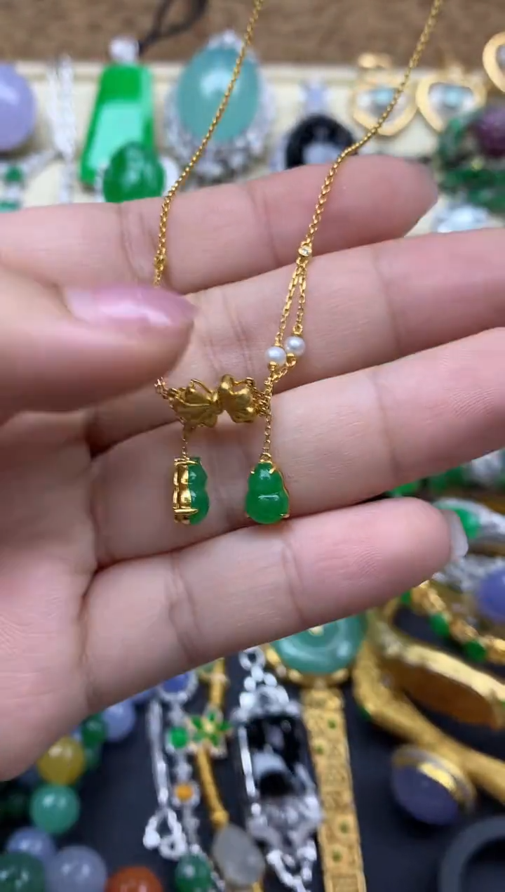 【闪购商品】翡翠颈饰18K金镶嵌576-中国好珍宝