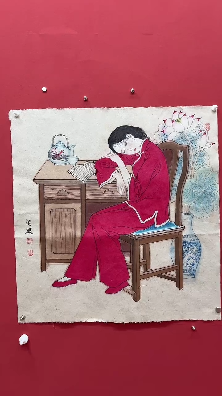 国画手绘原稿-张思俭-仕女-4平尺