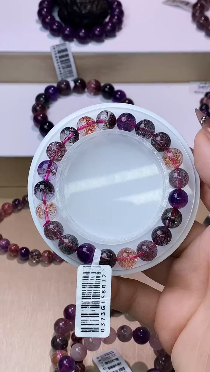 【闪购商品】水晶手链未镶嵌黑加仑超七单圈9m+