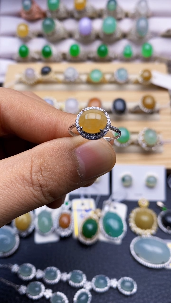 【闪购商品】翡翠戒指银S925镶嵌/0022