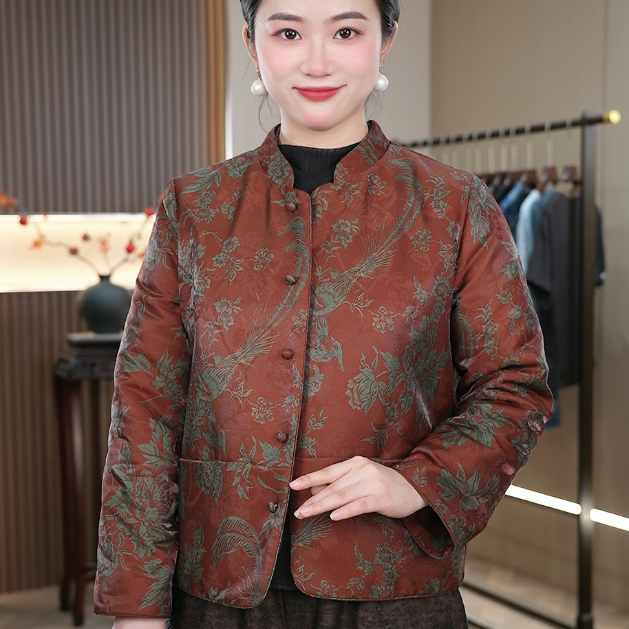 【月影佳人】冬季新款高档气质国风棉服重工刺绣双面穿