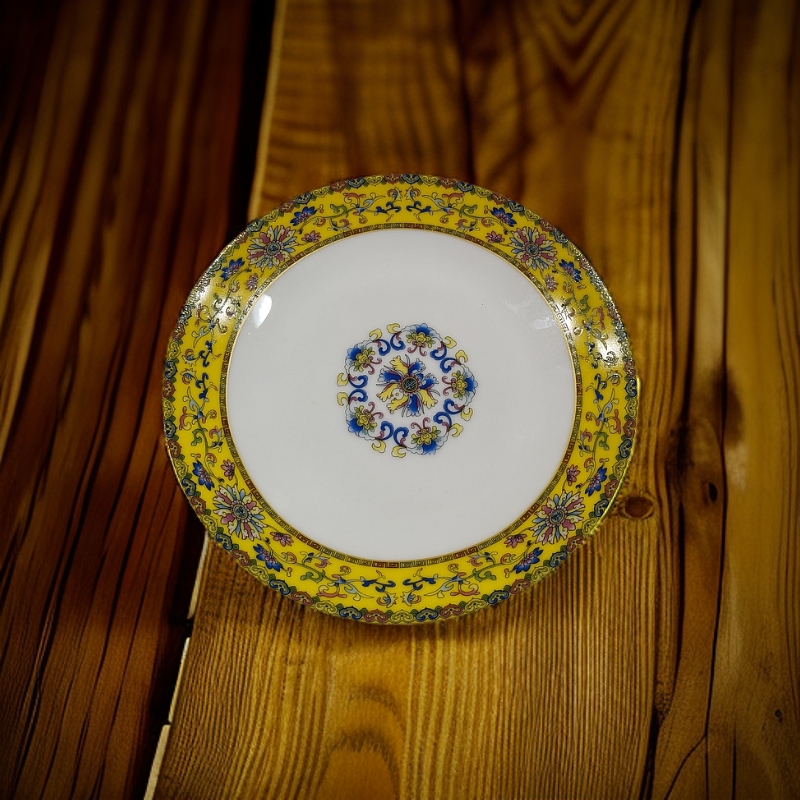 MR-黄福气多多6英寸碟子1个