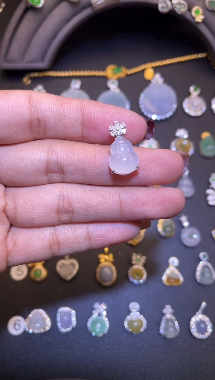 吊坠(不含链)银S925镶嵌翡翠1