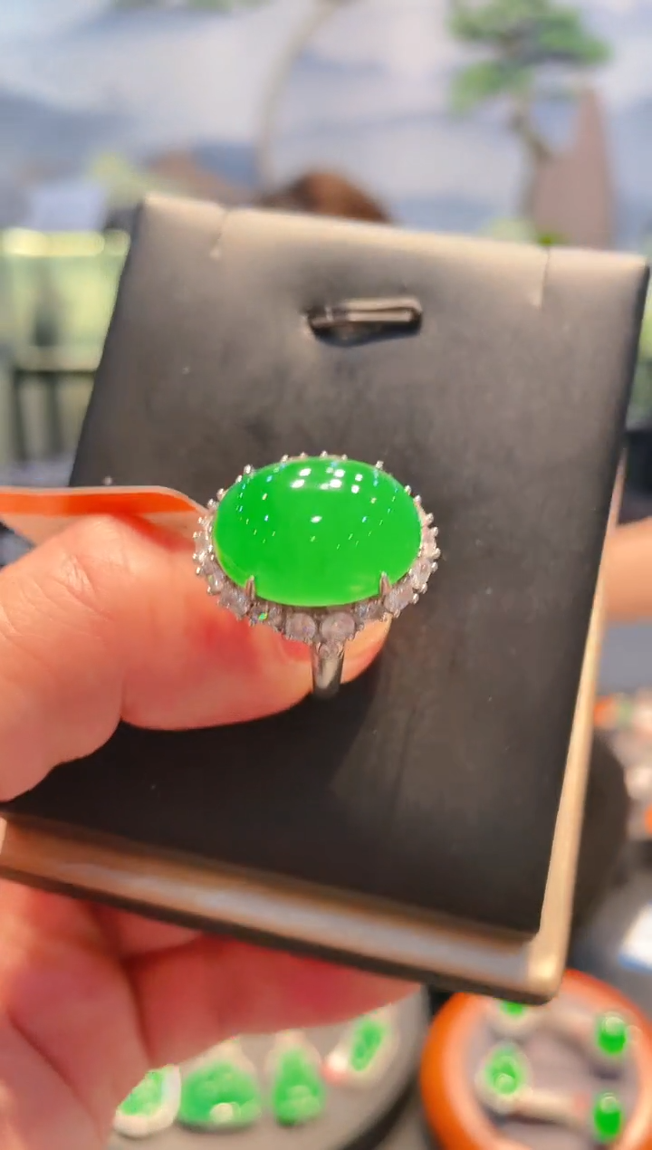 翡翠银S925镶嵌颈饰翡翠22