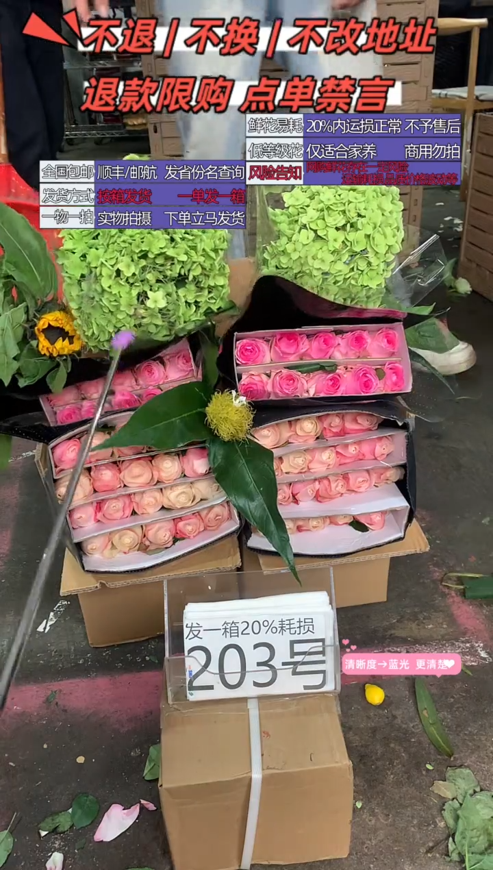 203号♥含20%耗损发一箱