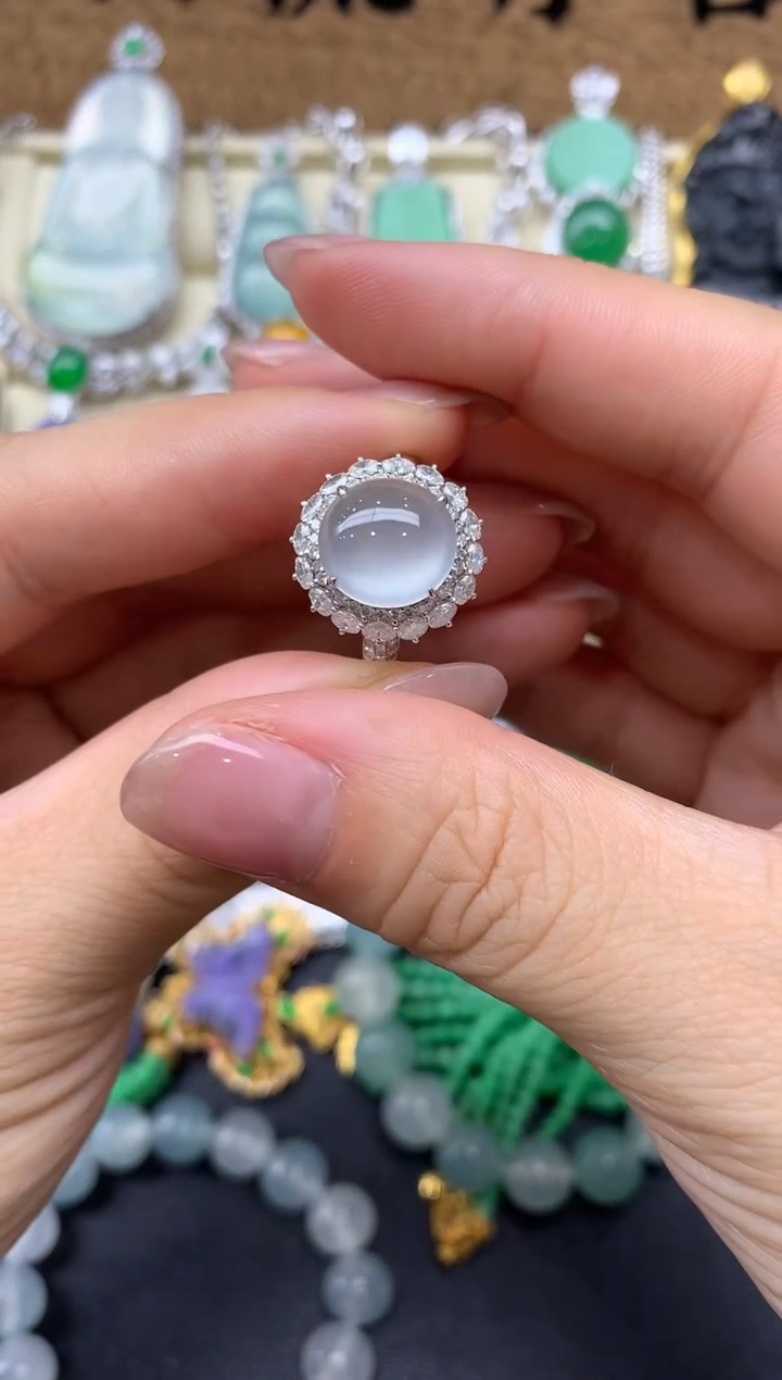 【闪购商品】翡翠戒指18K金镶嵌128-中国好珍宝