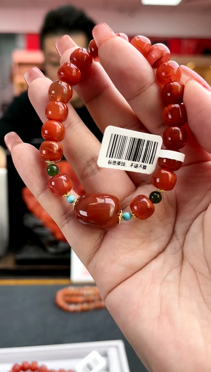 【闪购商品】南红玛瑙随型老型单圈-多样性发一件银S925镶嵌一件41