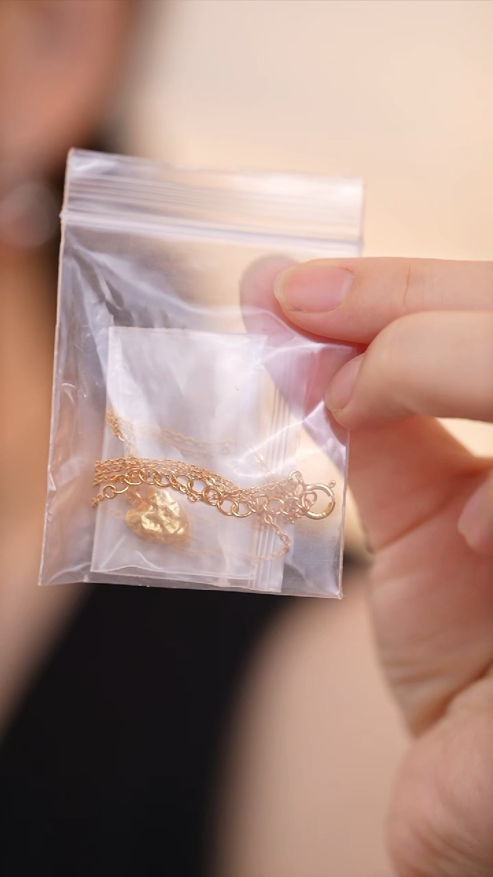 吊坠925银无法式甜心普通版金色纯银项链