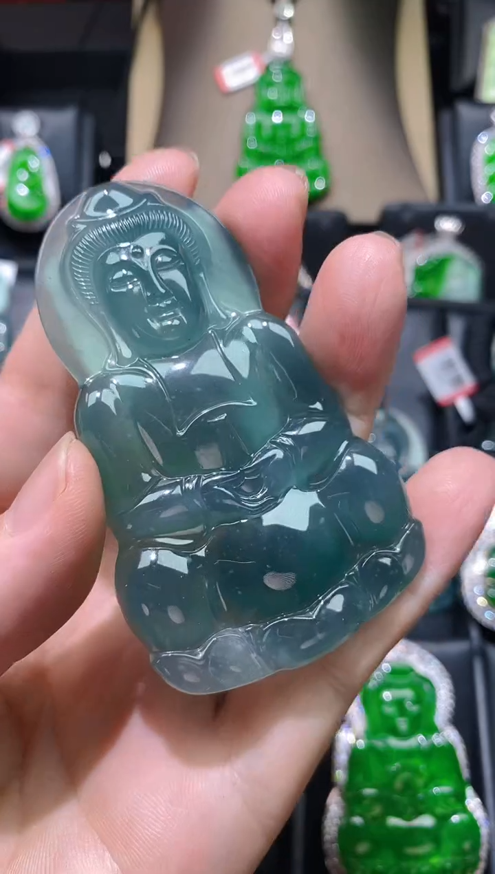【闪购商品】翡翠颈饰未镶嵌天然翡翠A货吊坠W55