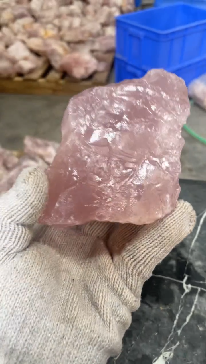 【闪购商品】芙蓉石原石未镶嵌天然粉水晶原石摆件