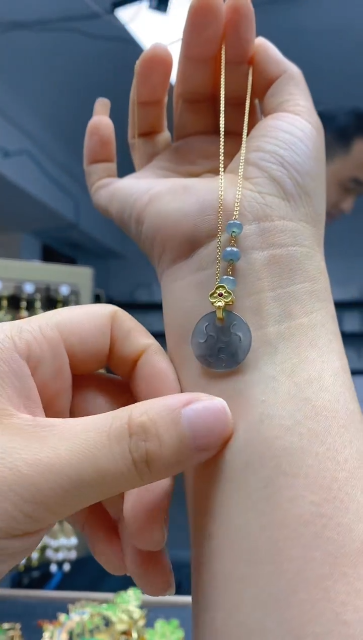 【闪购商品】翡翠耳饰合金0192翡翠锁骨链