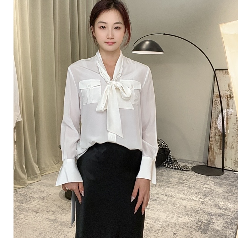 【燕子在南油】衣长65夏季时尚百搭口袋简约大气宽松衬衫3870