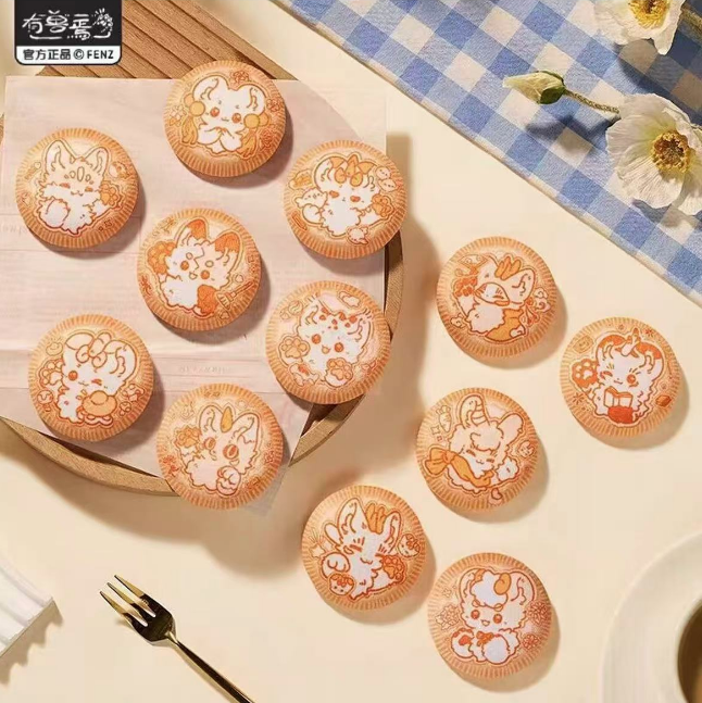有兽焉小饼干系列马口铁徽章动漫卡通吧唧周边盲盒徽章