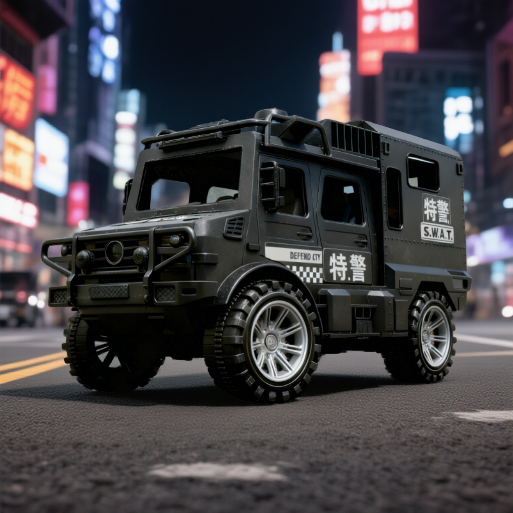 【艾X福利】新款惯性装甲车黑色汽车玩具（电商盒）非遥控