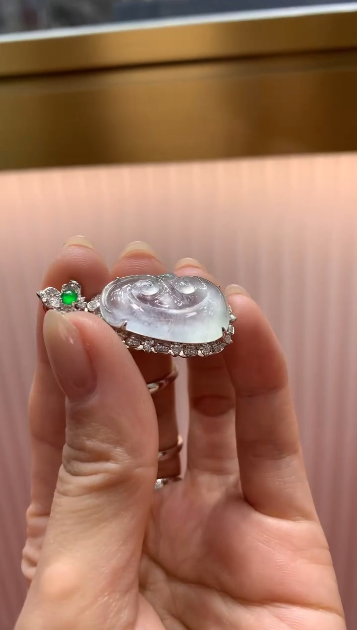 【闪购商品】翡翠颈饰18K金镶嵌|不退不换