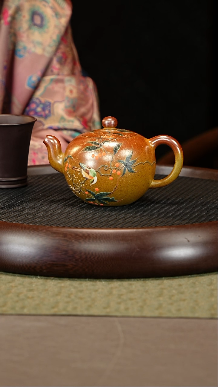 茶壶紫砂11 杨建英 红金砂 一粒珠 260cc