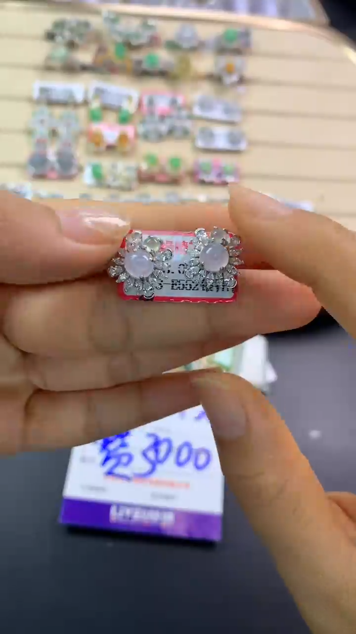 翡翠戒指银S925镶嵌翡翠 蛋面 银S925镶嵌