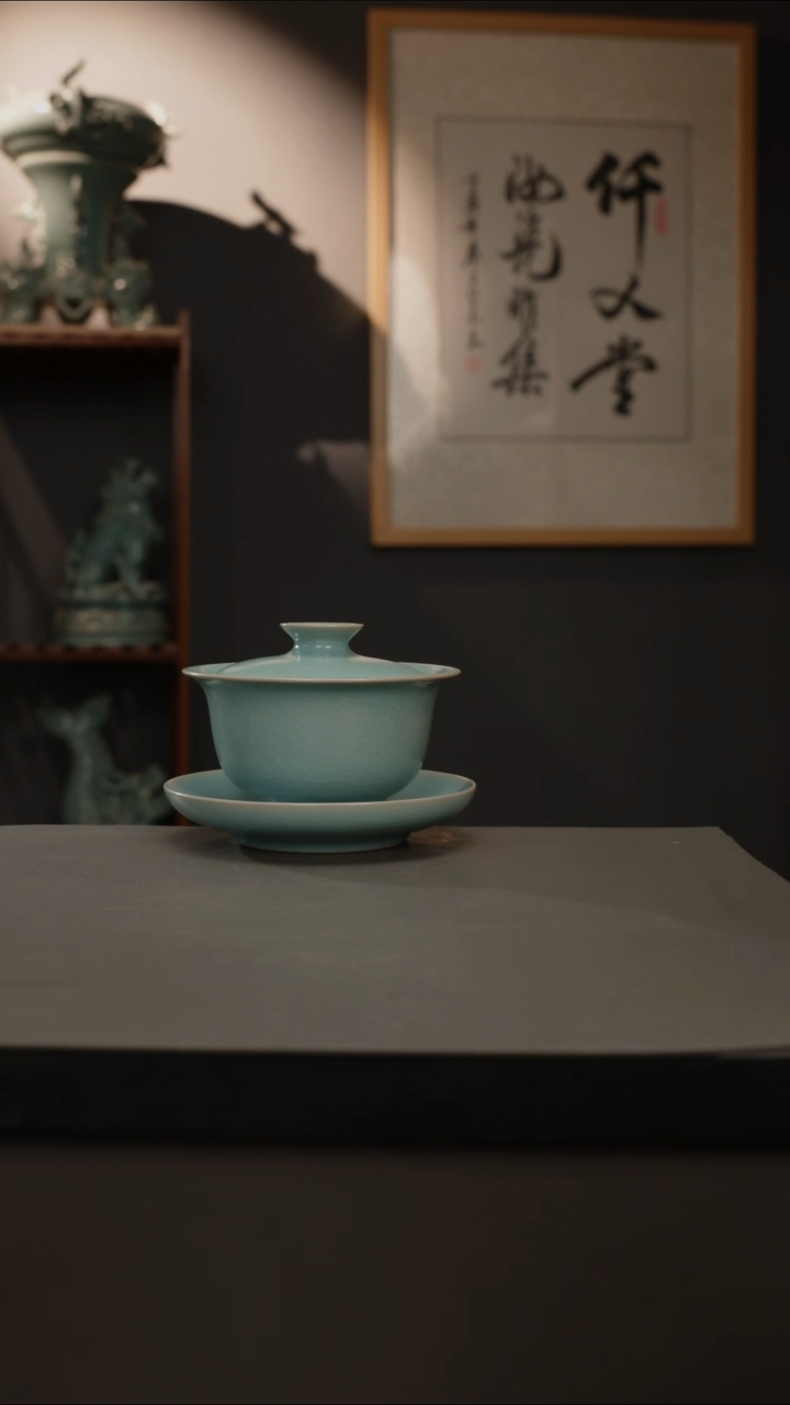 【闪购商品】杯仿古釉原矿 元宝三才