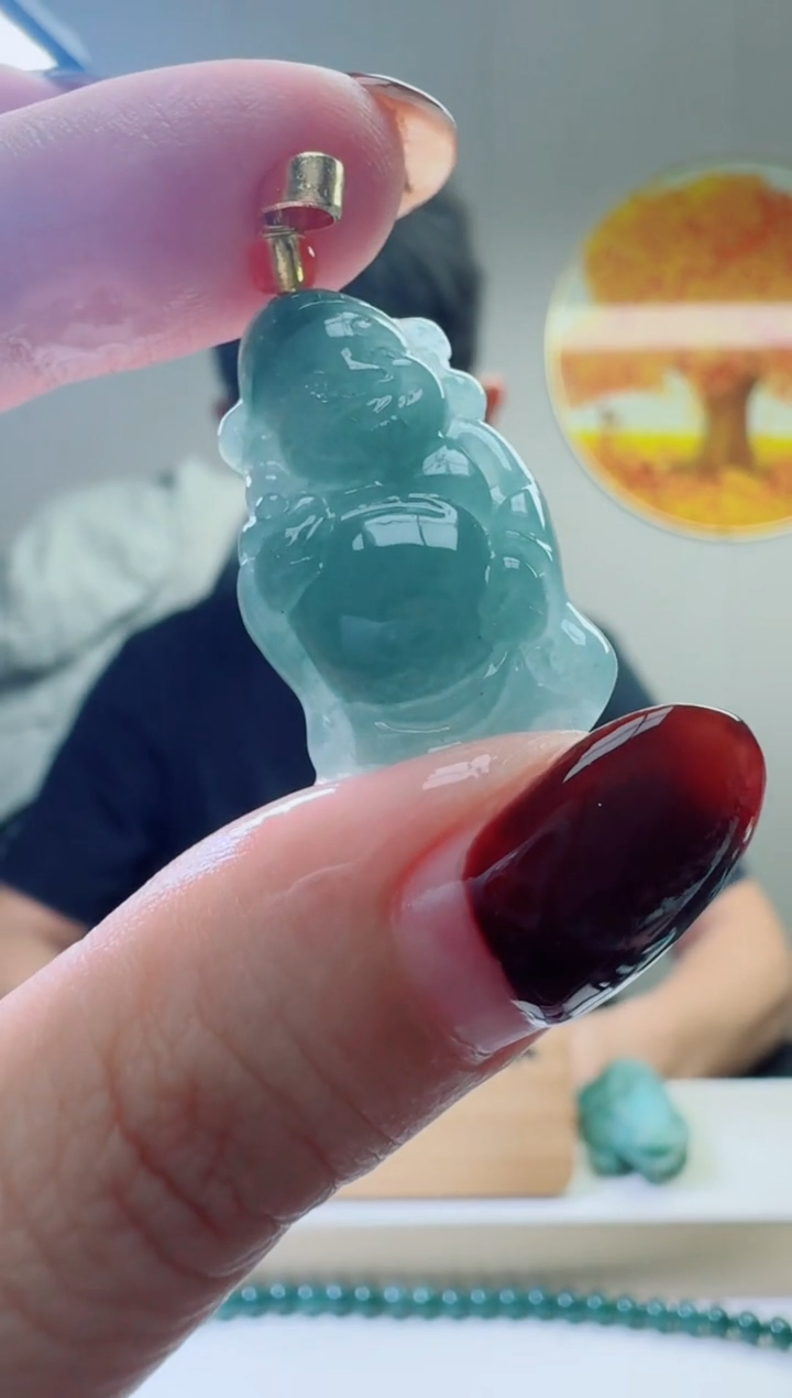 颈饰未镶嵌翡翠天然A货翡翠  多样性随机发其一       