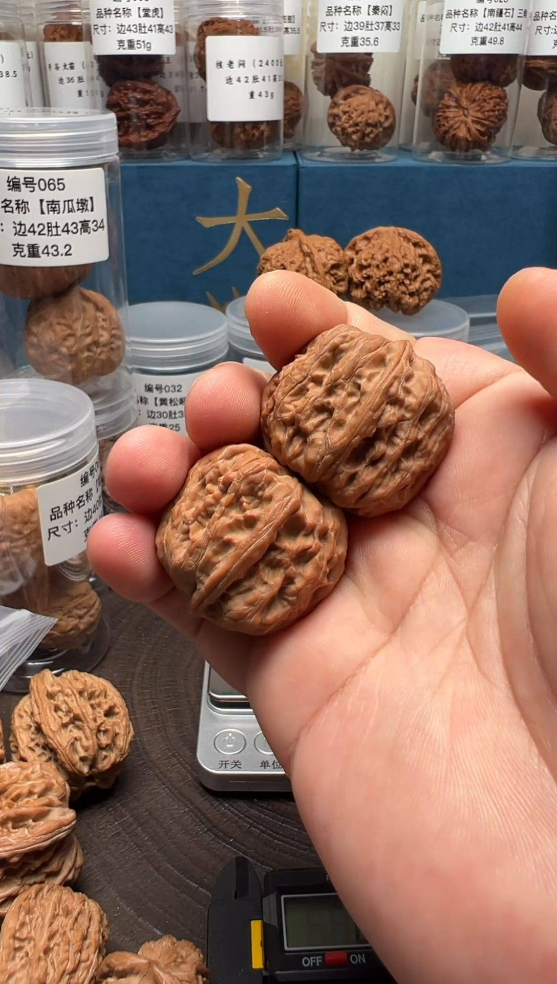 把件文玩核桃SG03平谷方块26X33MM