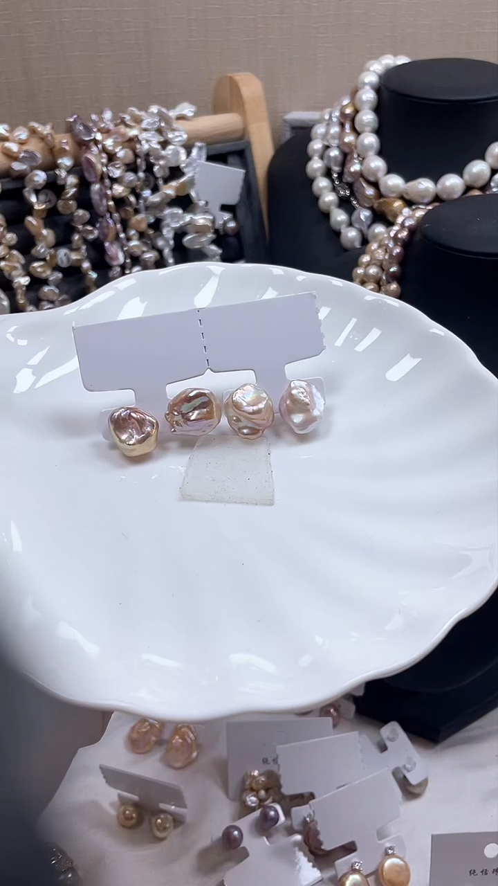 未镶嵌耳饰淡水珍珠【纯恬饰品】（多样性发货发一）