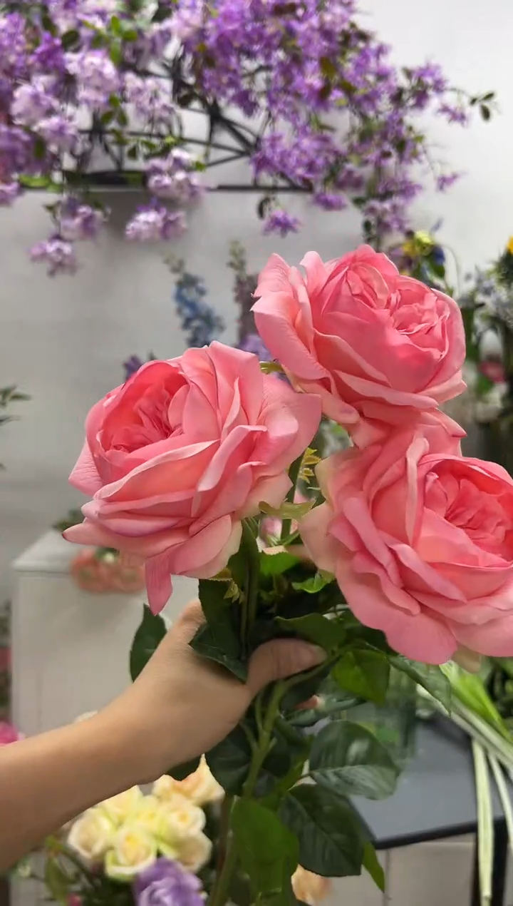 3枝粉色手感保湿朱丽叶