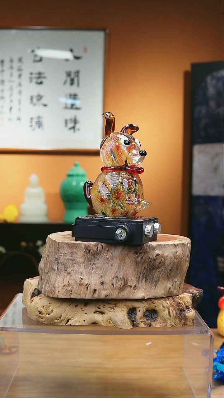 手工艺品琉璃琉璃狗狗摆件