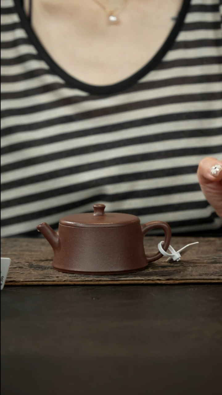 茶壶紫砂天青泥网孔云柱120cc