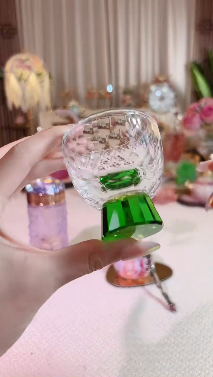 k9水晶 高足杯-绿