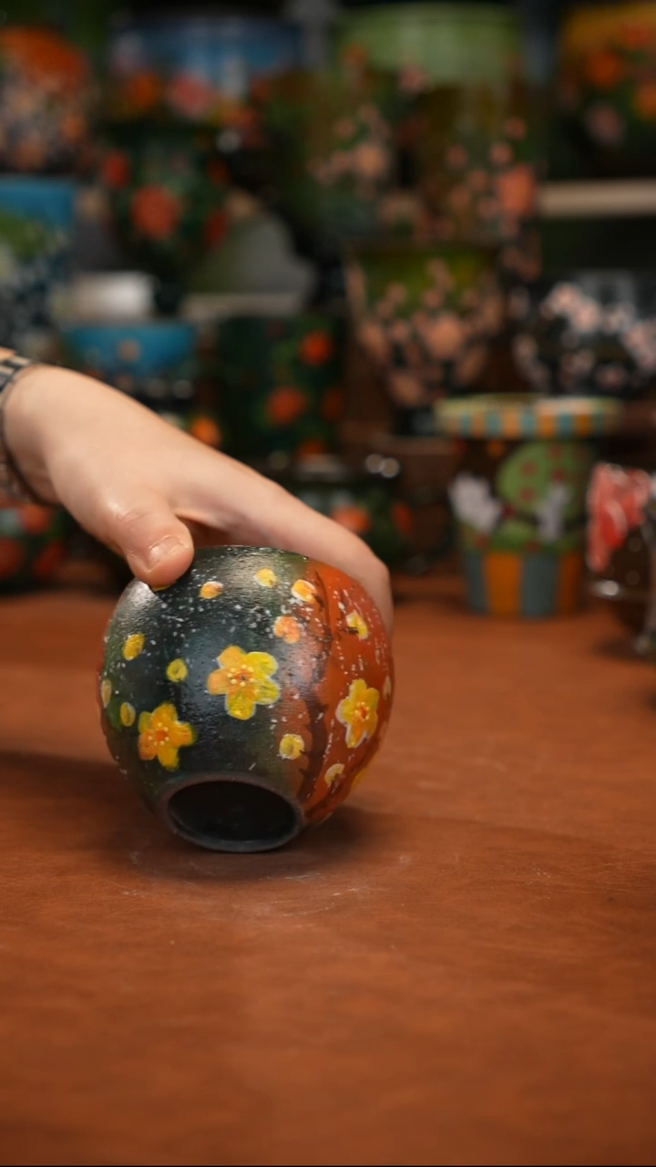 紫砂油画手绘釉下彩