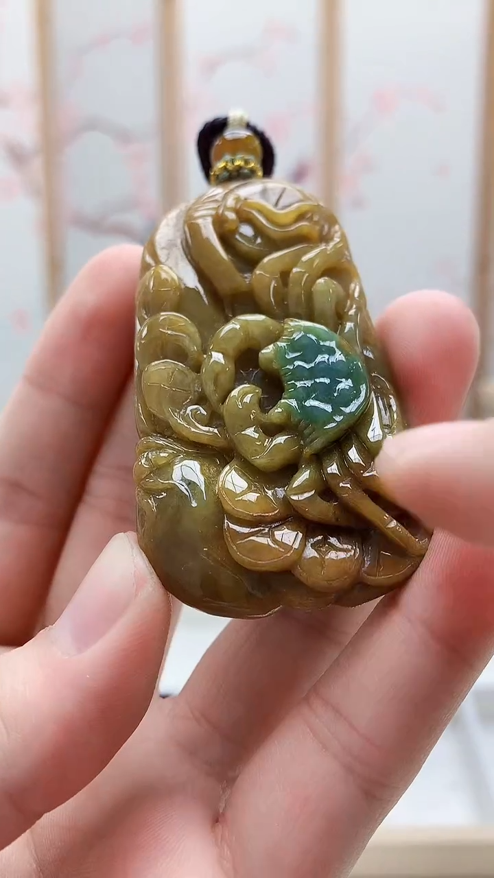 未镶嵌定制翡翠5028bb-毛货挂件60