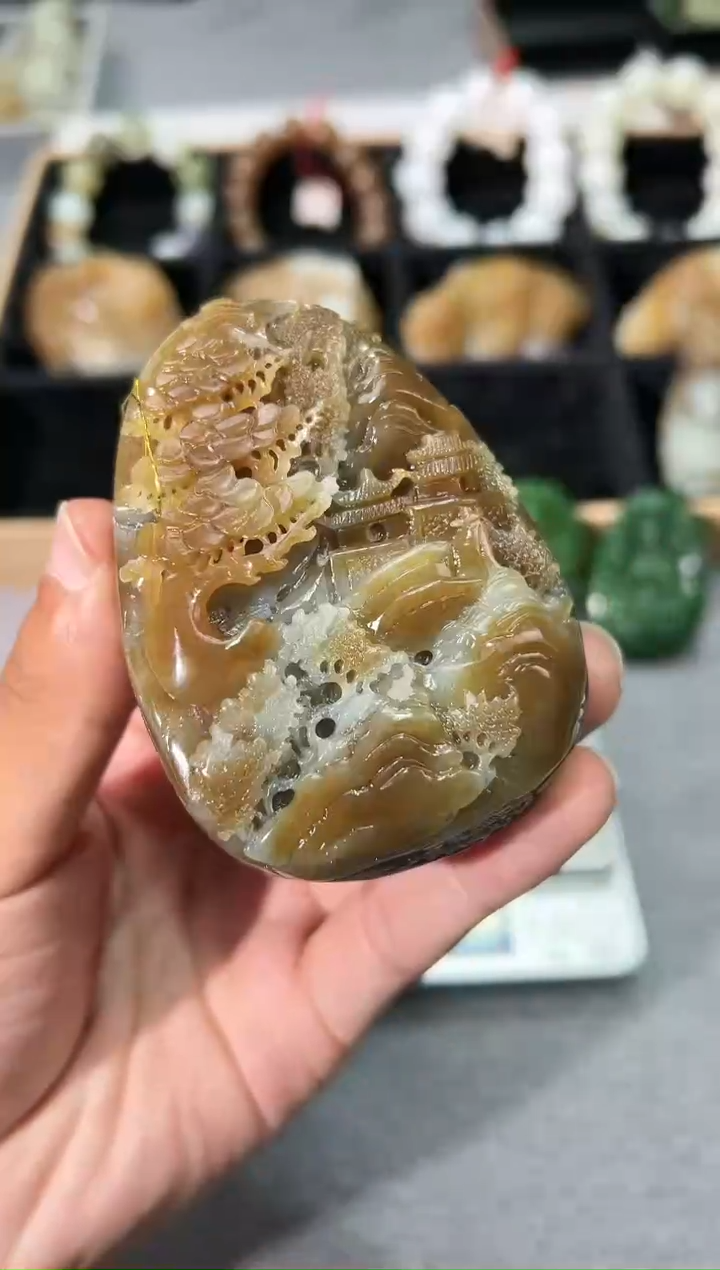 【闪购商品】和田玉山水未镶嵌山水