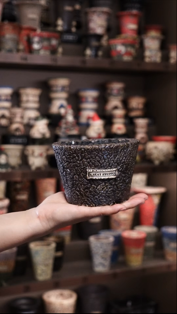 翩***子泰国进口手工花盆个性创意花盆