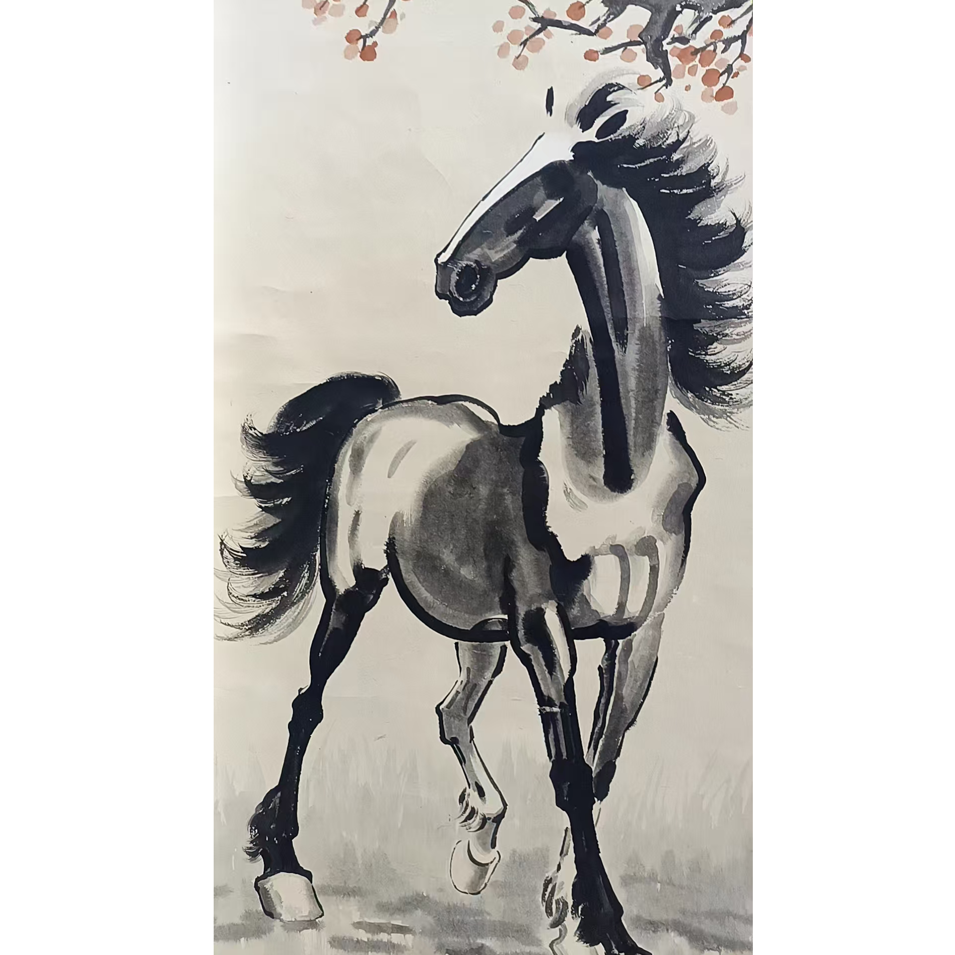 徐  马立轴135*65带证书