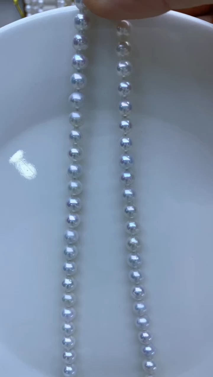 【闪购商品】淡水珍珠项链银S925镶嵌7-8