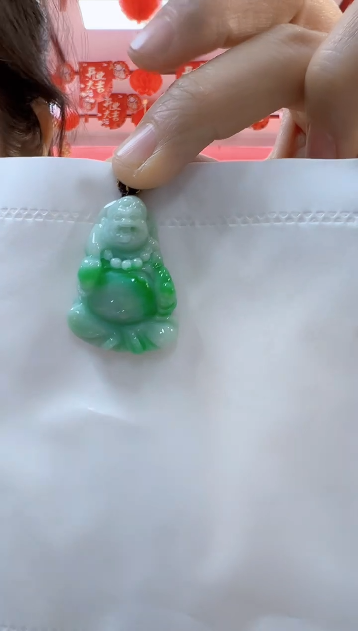 【闪购商品】翡翠颈饰未镶嵌孤品佛公宽25高35厚10