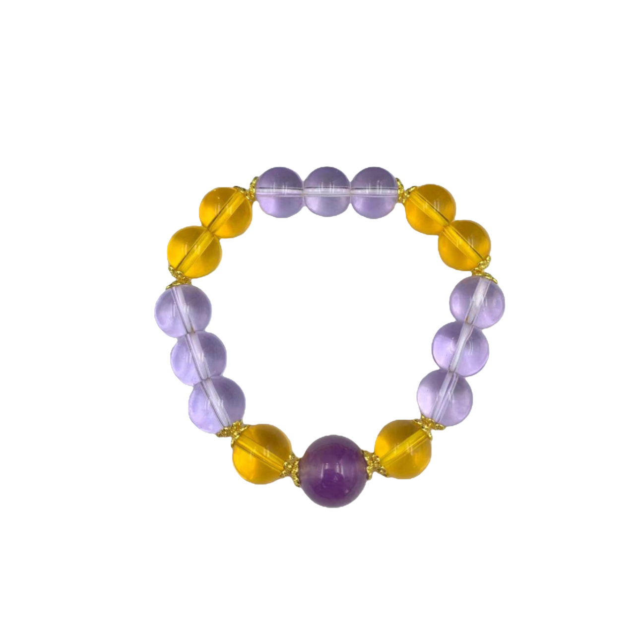 暴力黄紫水晶手串A28-455赠礼盒(多样性发其一)