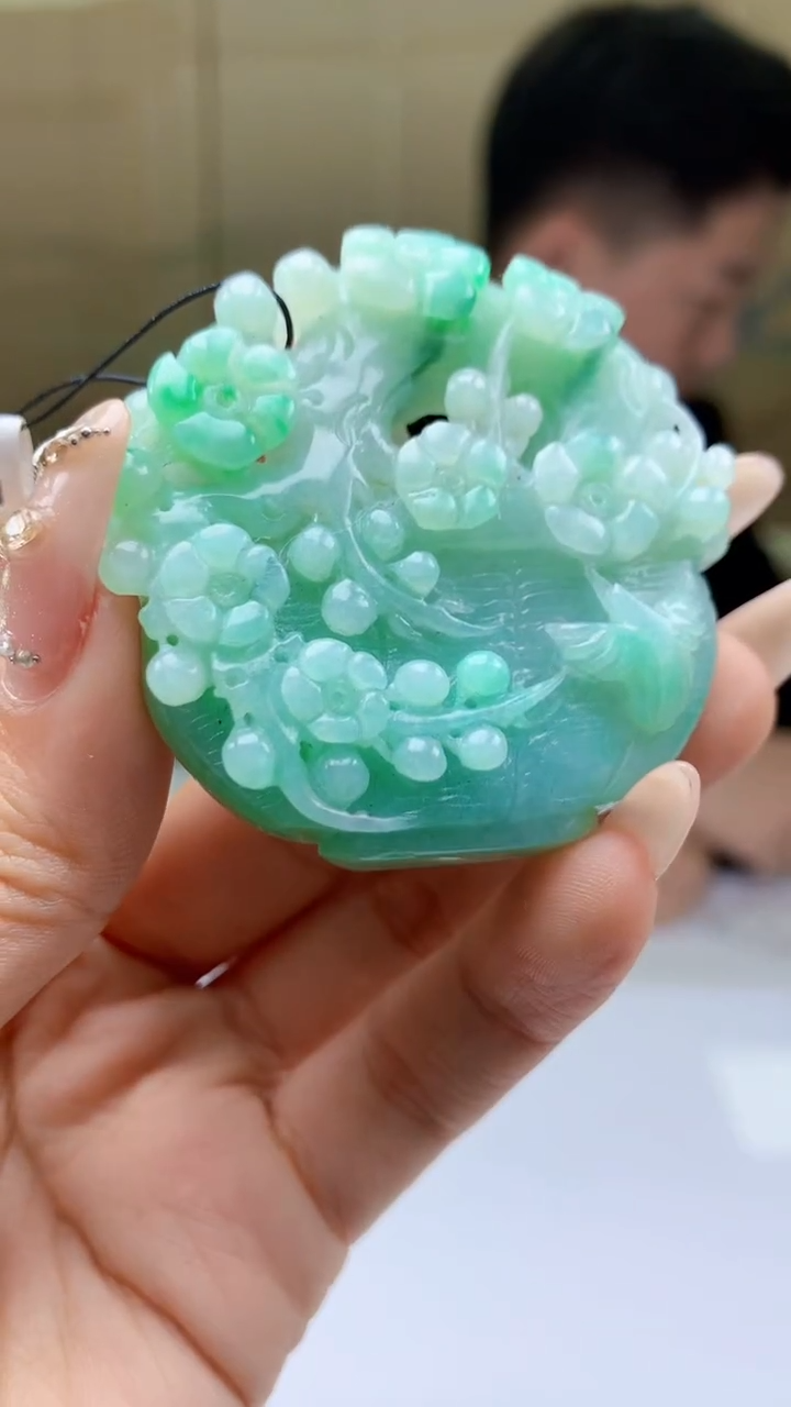 【闪购商品】定制翡翠未镶嵌4917ty-毛货挂件124