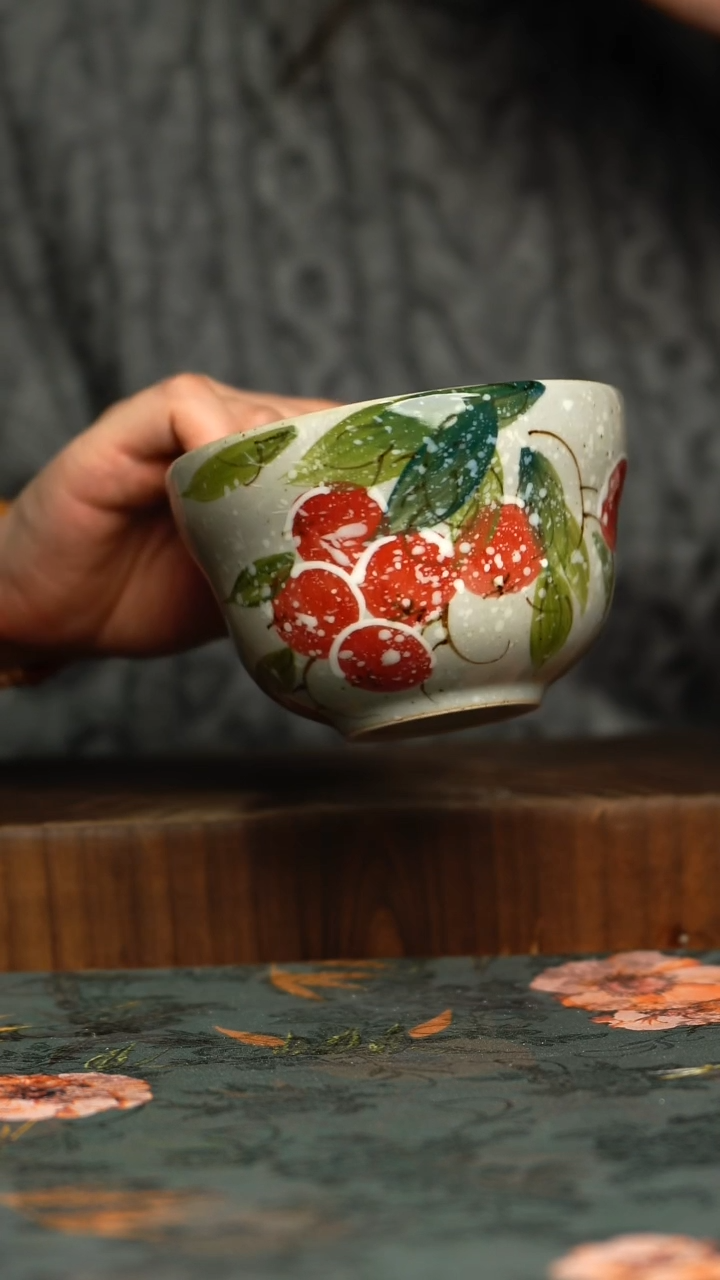 杯釉下彩手工手绘同款陶器