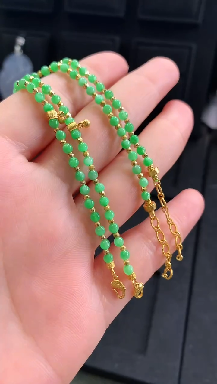 【闪购商品】翡翠手链18K金镶嵌手链 多样性发货 发一条