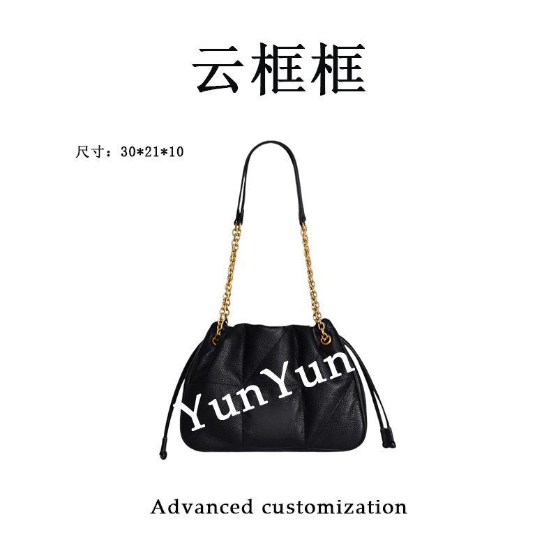 【云云甄选】GQ-9030-黑色-轻奢时尚女士新款单肩斜挎包